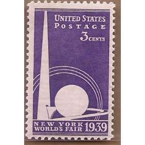  Stamps US New Yorks World Fair 1939 Sc 853 MNHVFOG 