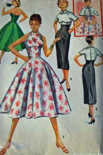 M3655 VTG PATTERN 1950 Size 11 Bust 29 Junior Dresses  