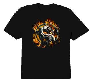 Mortal Kombat Dragon Fire Cool T Shirt All Sizes  