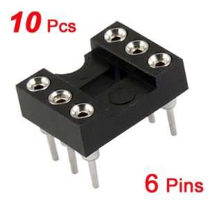  Gino 10 x 6 pin DIP IC Sockets Adaptor Solder Type Socket 