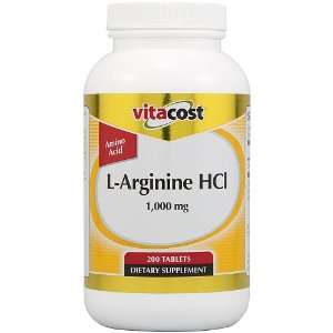  Vitacost L Arginine HCl    1,000 mg   200 Tablets Health 
