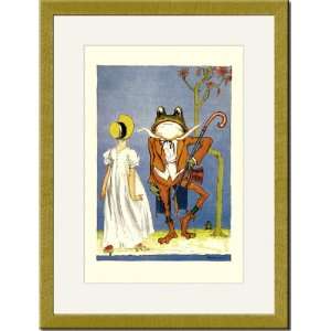   Gold Framed/Matted Print 17x23, Dorothy and Frogman
