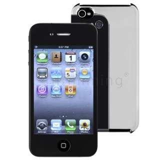 CHROME SILVER CASE COVER+MIRROR FILM for iPhone 4 4S G IOS  
