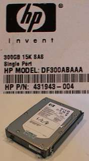 HP 431943 004 300GB SAS 15K 3.5 SINGLE PORT HARD DRIVE  