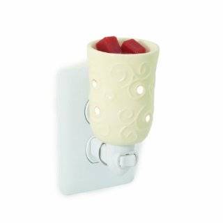 Candle Warmers Etc. Plug in Fragrance Warmer, Cream Embossed