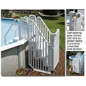   System with Gate for Above Ground Swimming Pool