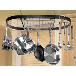  Innova inc Wrought Iron Oval Ceiling Hanging Pot Rack with 