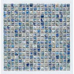   16 in Neptune Blue Porcelain Mosaic Tile (Pack of 10)  