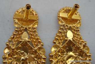 ethnic 20k gold earrings handmade jewelry from rajasthan india  