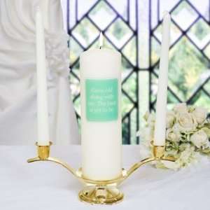    Ivory/Gold 3 Piece Custom Unity Candle Set: Health & Personal Care
