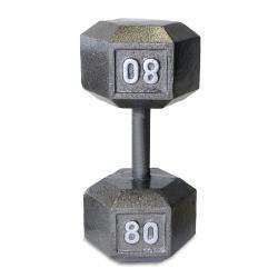CAP Barbell 80 pound Cast Iron Hex Dumbbell  Overstock