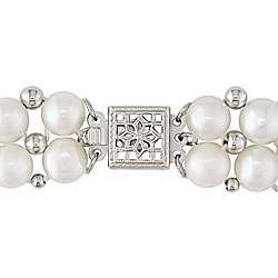 Freshwater Pearl and Silver Bead Jewelry Set (7 8 mm)  