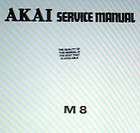 AKAI M 8 4 TRACK TAPE RECORDER SERVICE MANUAL BOUND ENG