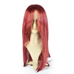 Long Dark RED Cosplay Party Straight full women men wigs Wig hair 66cm 