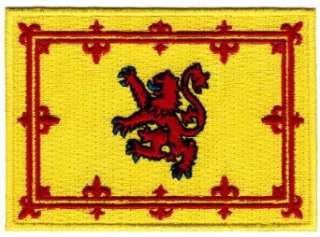 : Scotland Lion Rampant Flag Embroidered Patch Scottish Iron On Royal 
