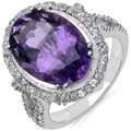 Sterling Silver Amethyst and White Topaz Ring Today $83 