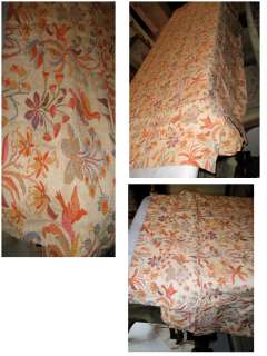 FRENCH ANTIQUE TAPESTRY BED COVER BEDSPREAD *BEAUTIFUL*  