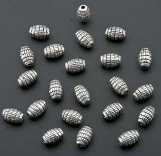 70 Antiqued Tibetan Silver Grid Melon Beads Spacer F084  