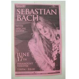  Bach Handbill Poster Handsome Face AT The Paramount Theatre Skid Row 