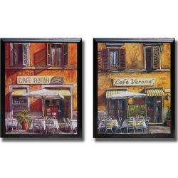   Surridge Italian Cafe Framed 2 piece Canvas Art Set  Overstock