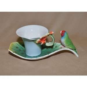  Tropical Parrot Porcelain Cup and Saucer
