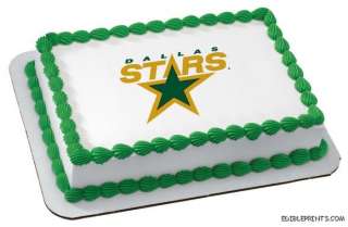 Dallas Stars Edible Image Icing Cake Topper  