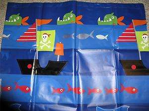   PIRATE Flags Ship Novelty Shower Curtain Bath from Jumping Beans NEW