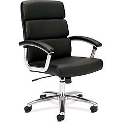 basyx by HON VL103 Mid back Leather Executive Task Chair  Overstock 