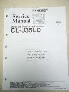 Pioneer Service Manual~CL J35LD CLD Cassette Deck/Receiver~Original 