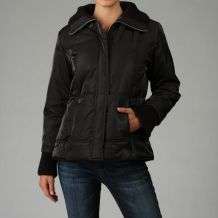 KC Collections Womens Quilted Knit Trim Jacket  Overstock