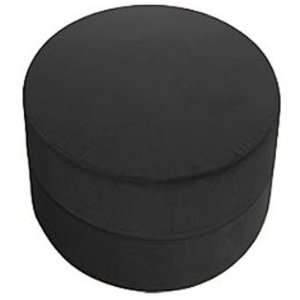  Moz Round 22 x 17 Foam Seating   Microsuede Black 