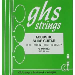 GHS Acoustic Slide Guitar (dobro type) Bright Bronze Rollerwound G 