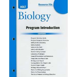  Holt Resource File Biology Program Introduction 2008 