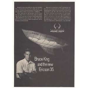  1969 Bruce King Ericson 35 Test Model Boat Print Ad