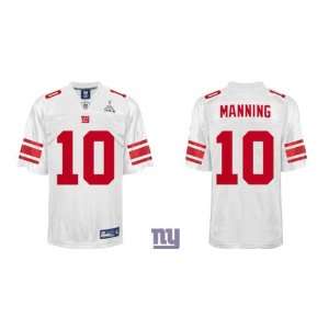 : Eli Manning Giants #10 Authentic White NFL Jersey (2012 Super Bowl 
