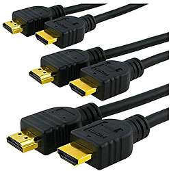 Black 6 foot HDMI Cables (Pack of 3)  