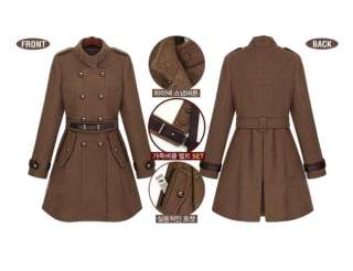 2011 New wool coat double breasted womens coat 3 color  