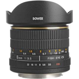 Bower 8mm WIDE FISHEYE for Canon 500D 450D 400D 50D 7D 636980500447 