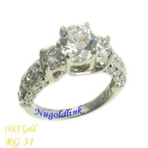 14K WG Past Present Future Ring Size 5.5, 6, 7, 8, 9  
