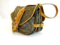 USED Louis Vuitton Monogram Saumur Shoulder/Messenger Bag Authentic 