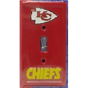  2 NFL Kansas City Chiefs Sculpted Light Switch Plates 