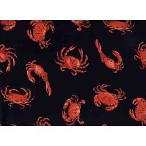  TT4859BLK Red Crabs on Black by Timeless Treasures Fabrics 