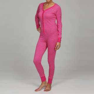 Sweet Womens Union City Polka Dot Snap up Union Suit with Backflap 
