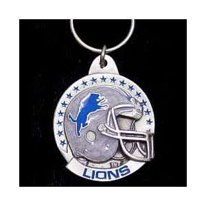 Detroit Lions NFL Pewter Helmet Key Ring:  Sports 