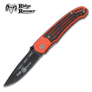  Ridge Runner Black Blade Tactical Folding Knife: Sports 