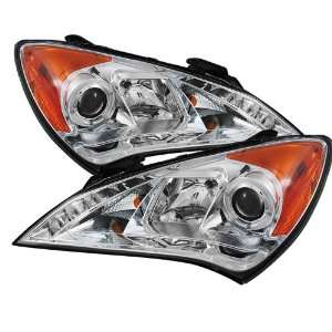   Non HID Type) DRL Halo LED Projector Headlights   Chrome Automotive