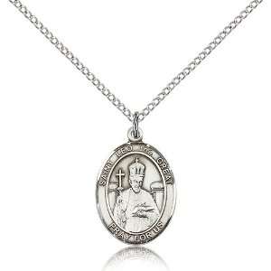  .925 Sterling Silver St. Saint Leo the Great Medal Pendant 
