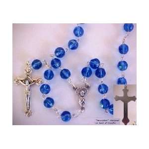  Crystal Sapphire Holy Land Rosary Arts, Crafts & Sewing