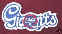 NY Giants Script Logo Embroidered Patch  