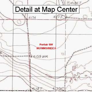 USGS Topographic Quadrangle Map   Portair SW, New Mexico (Folded 